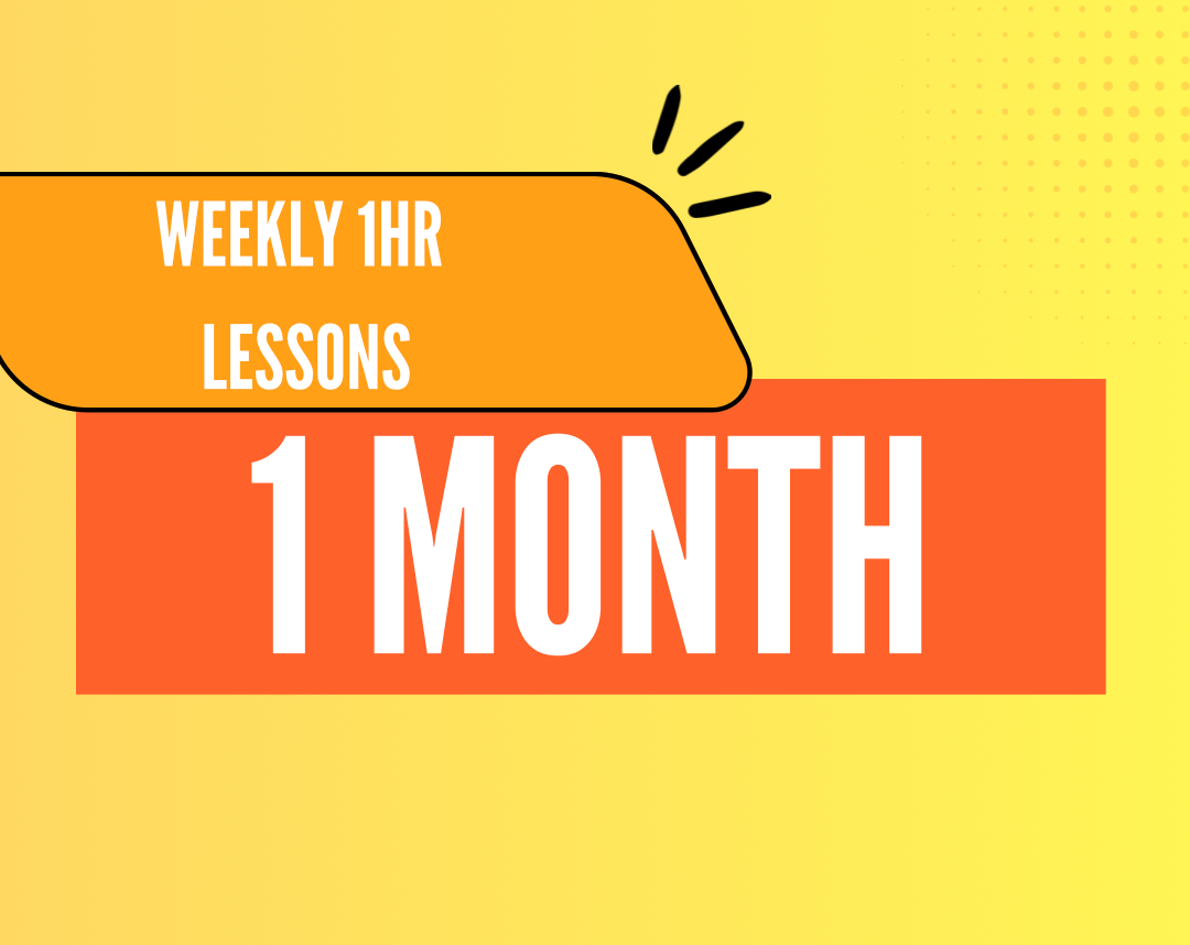 Weekly Lessons- One Month
